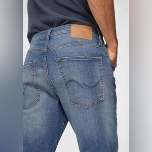 JACK & JONES dark wash blue jeans slim fit/ Tim